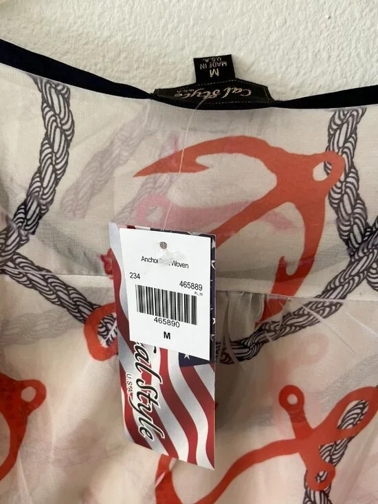 Cal Style Nautical Rope Anchor Top Coastal Chic Yacht Club Resortcore Maritime - Picture 7 of 9